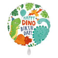 Folieballon Happy Birthday Happy Dino zonder helium